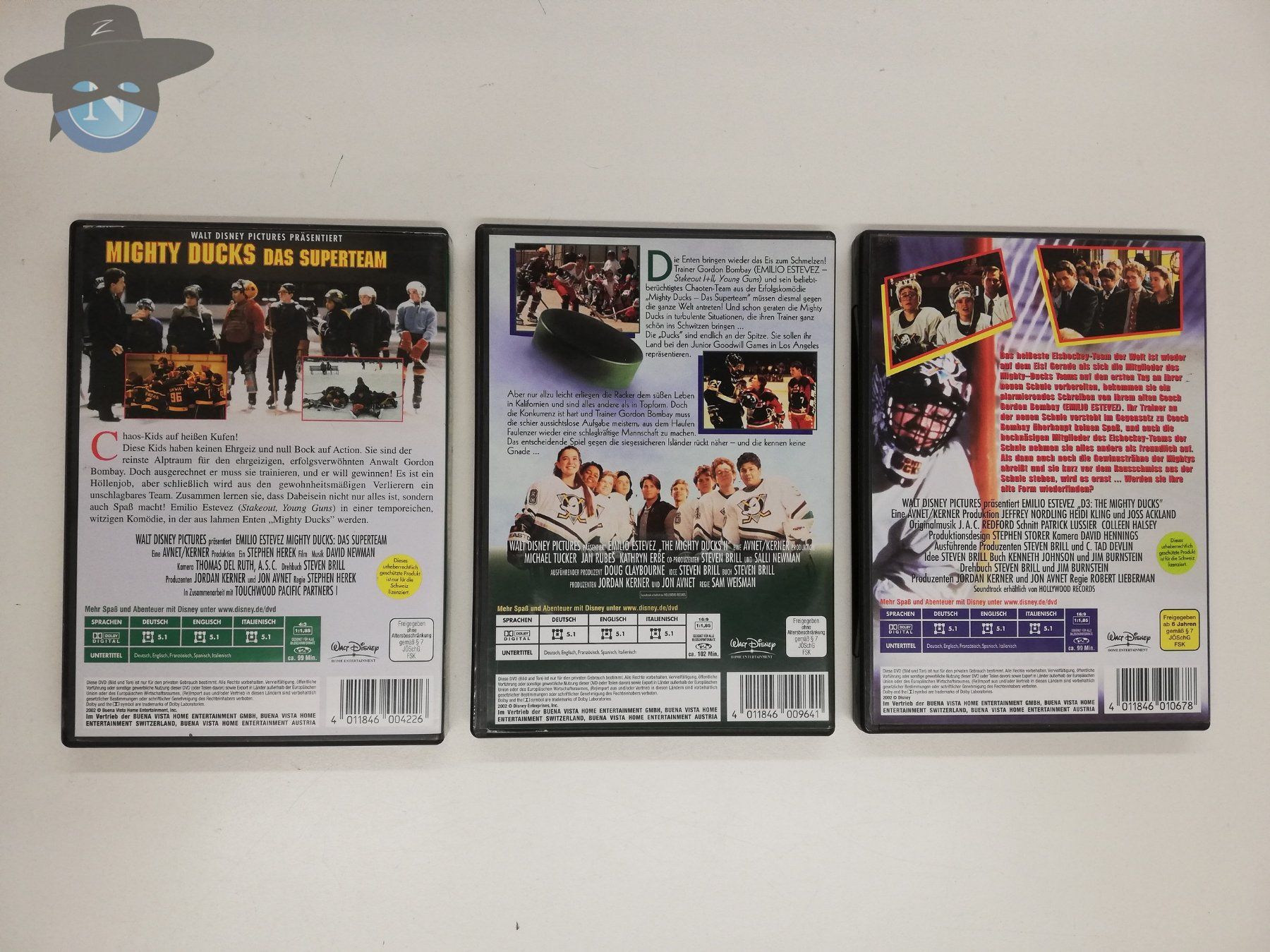 Tutti i DVDs: Mighty Ducks Set - Teil 1 bis 3 / DVD – Usato da St. Gallen venduto da zorro_dc 1