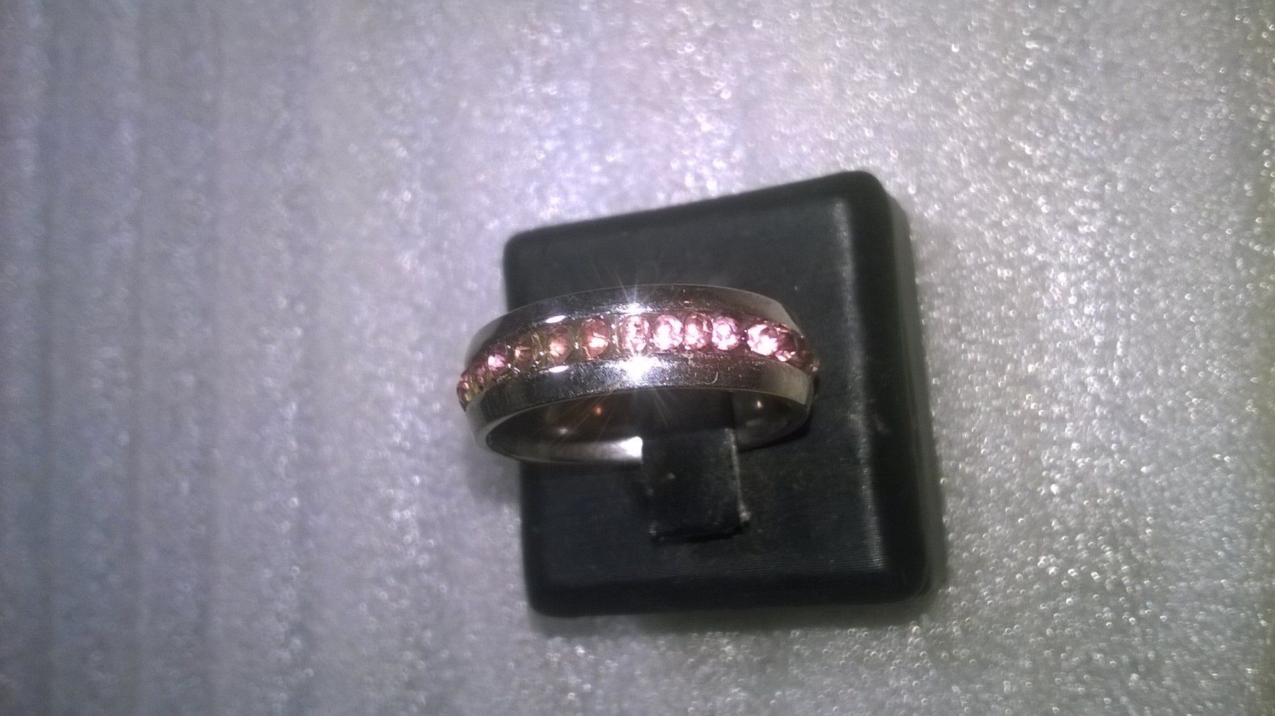 Anelli: ring edelsthal,,,mit roserot kristall,,,glanzig – Nuovo (secondo la descrizione) da Basel venduto da bijoutrie_4