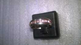 ring edelsthal,,,mit roserot kristall,,,glanzig