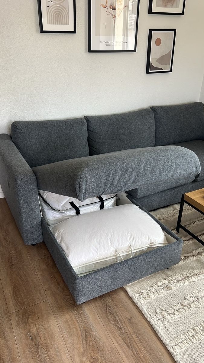 Ikea Sofas: IKEA Ecksofa mit Ottomane und Stauraum – Grau – Gebraucht aus St. Gallen von bor_l2tb 4