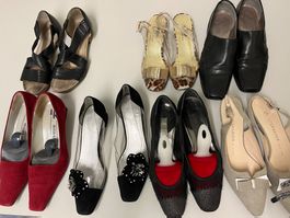 7 paar Damenschuhe, verschiedene Marken Grösse 38-39
