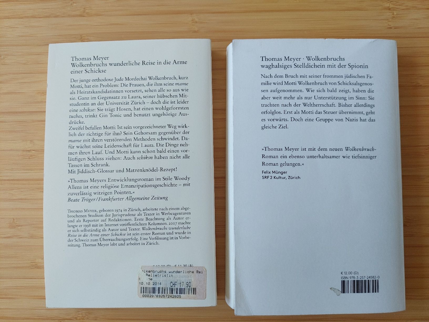 Bücher: 2 Wolkenbruch-Bücher von Thomas Meyer – Gebraucht aus Winterthur von heieli 1