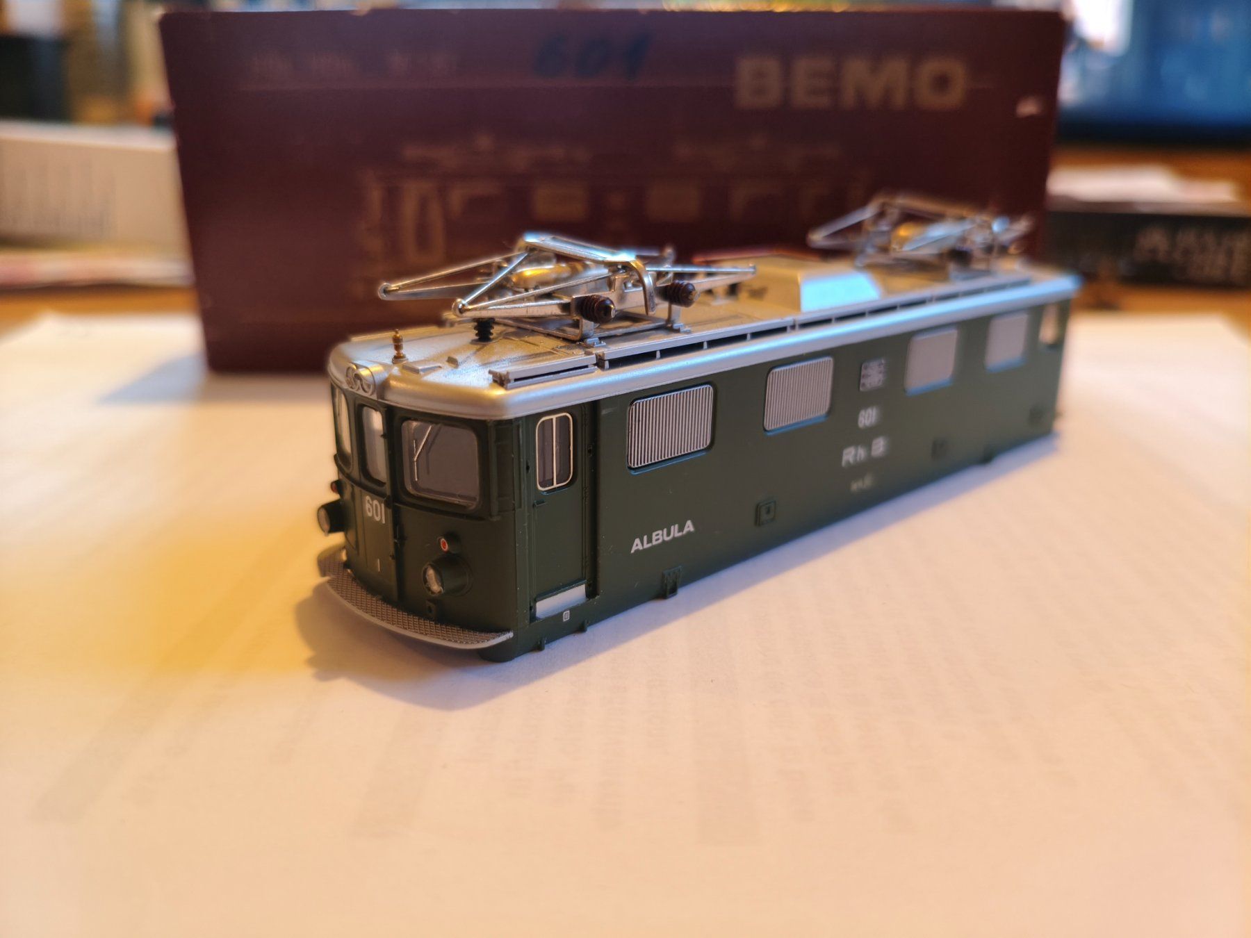 Bemo Modellini di ferrovie: Gehäuse Bemo RhB Ge 4/4 I 601 "Albula" – Usato da Viganello venduto da Calanda747 1