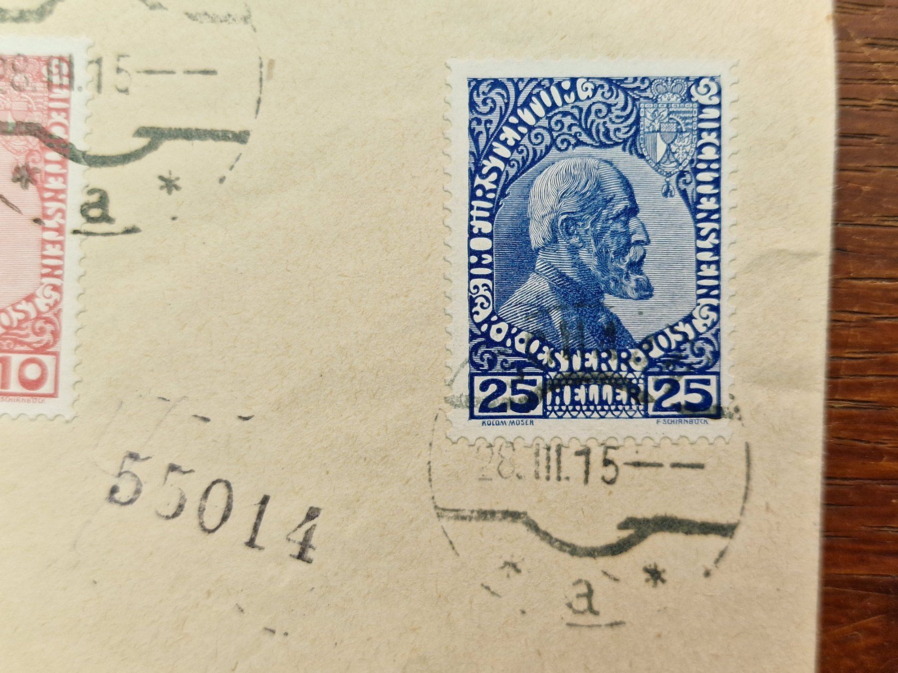 Tutti i francobolli: R-Brief Schaan-München 28.3.1915 – Usato da Aesch LU venduto da briefmarken.uray 3
