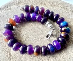 Tigerauge Armband 925 Silber multicolor handgefertigt Neu