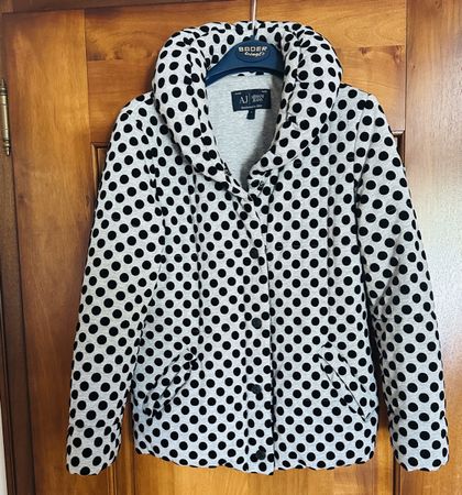 Armani Jeans Jacke gepunktet grau schwarz Grösse 44