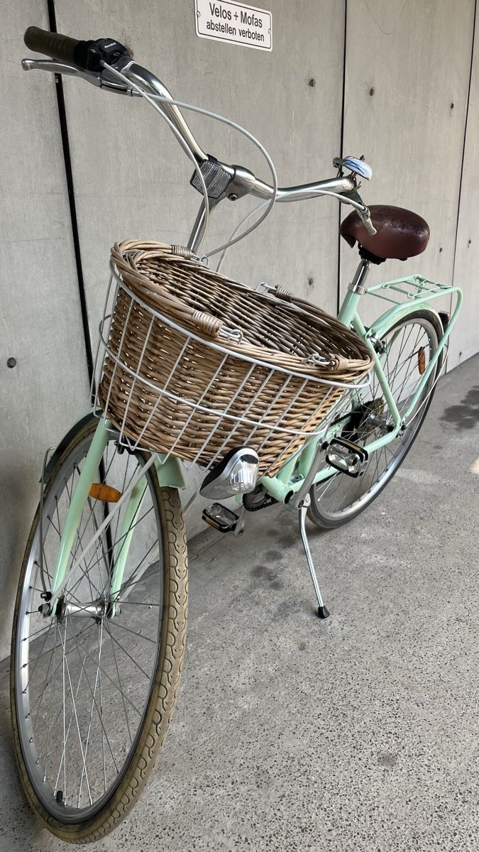 Biciclette: Damenvelo Mintgrün mit Korb – Usato da Liestal venduto da Tschopp77 1