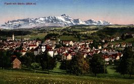 Flawil mit Säntis