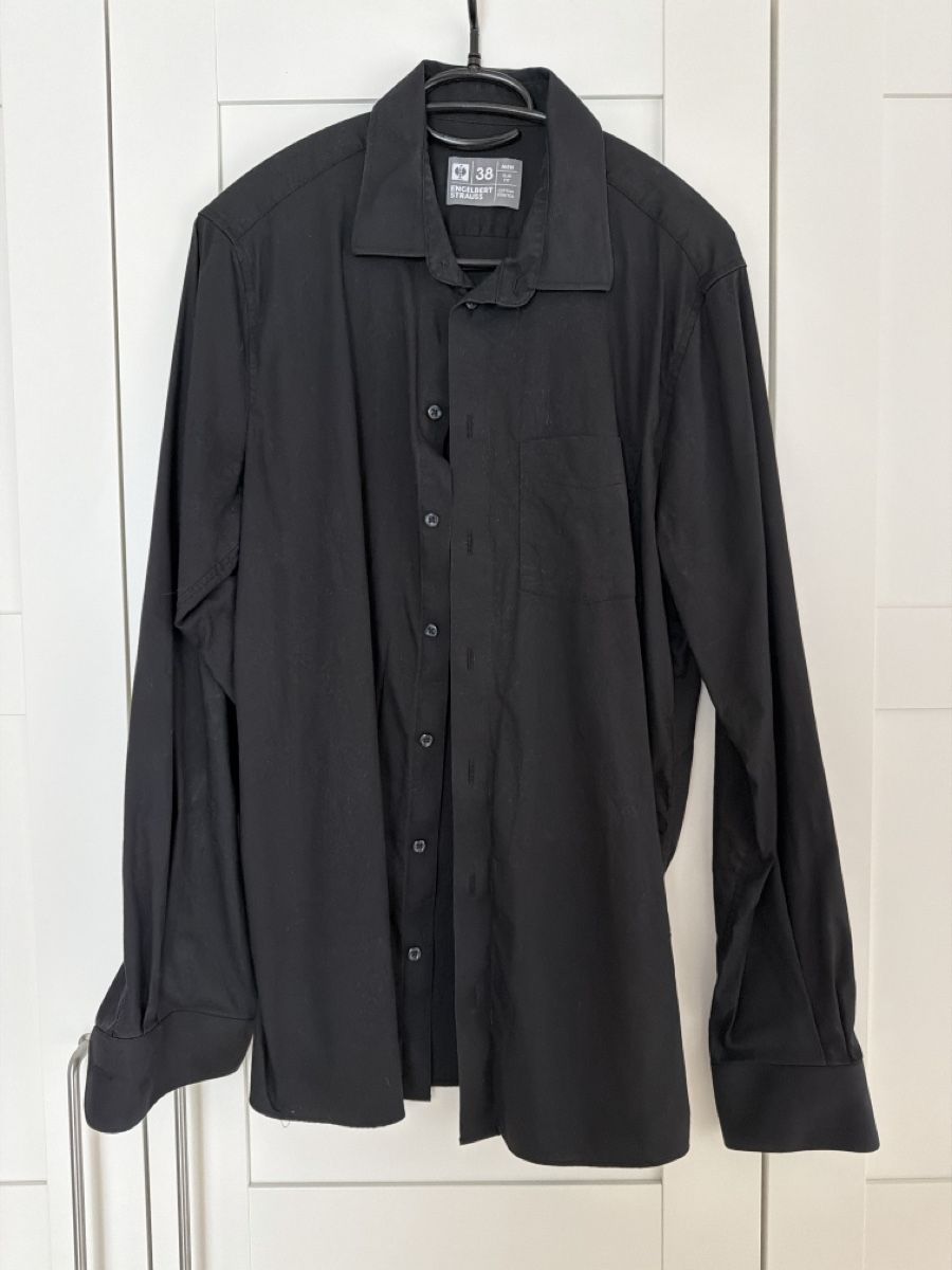Camicie: Schwarzes Engelbert Strauss Hemd, Grösse 38, Slim Fit – Usato da Känerkinden venduto da melbaumg