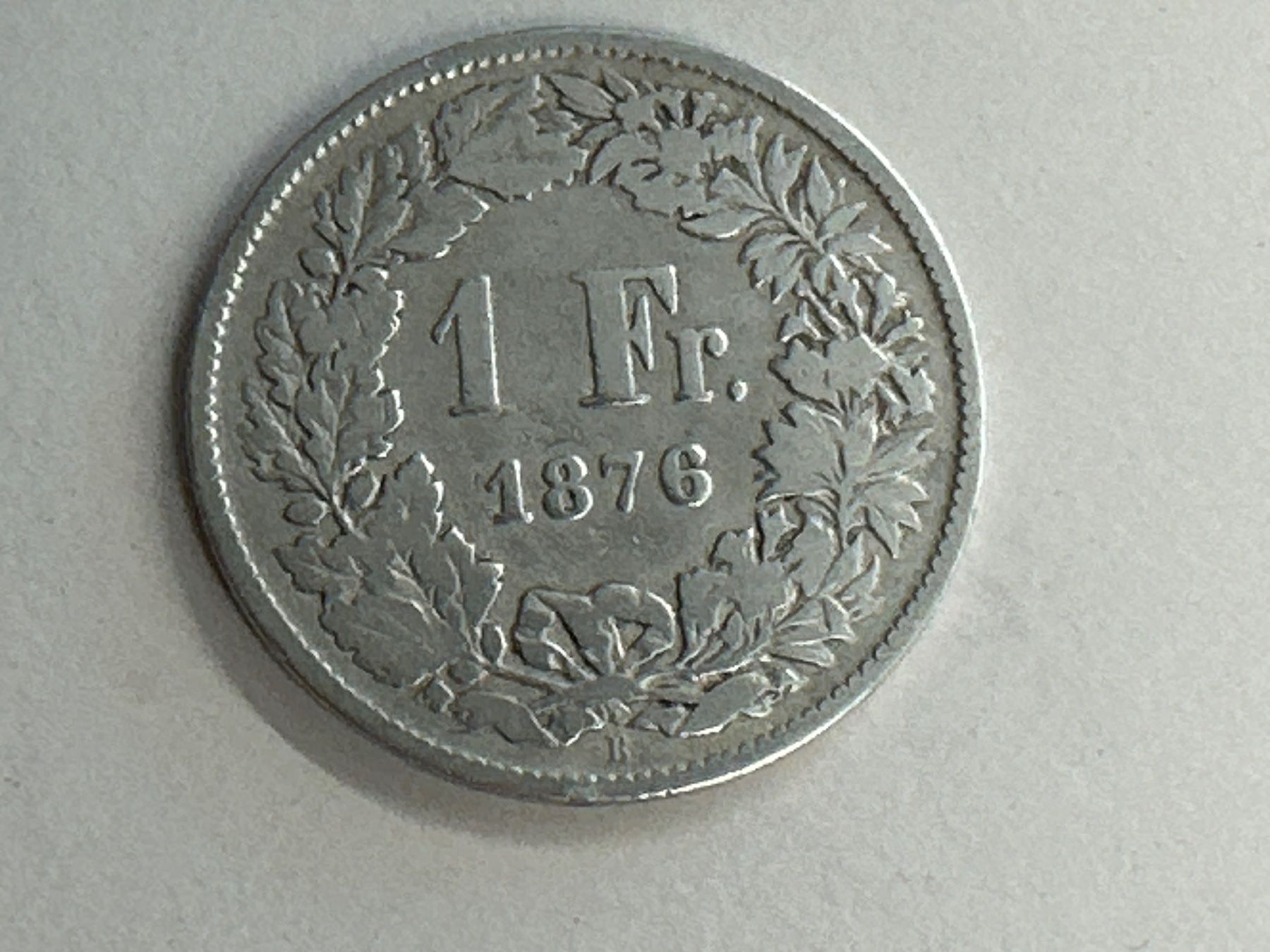 Tutti le monete: 1 Fr. Silber Schweiz 1876 s – Usato da Herisau venduto da herau 1