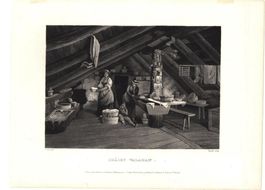 Wallis Chalet Aquatinta von Lory selten