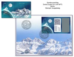 Swiss Crypto stamp ID 4 (mit NFT) FDC Stempel Ausgabetag