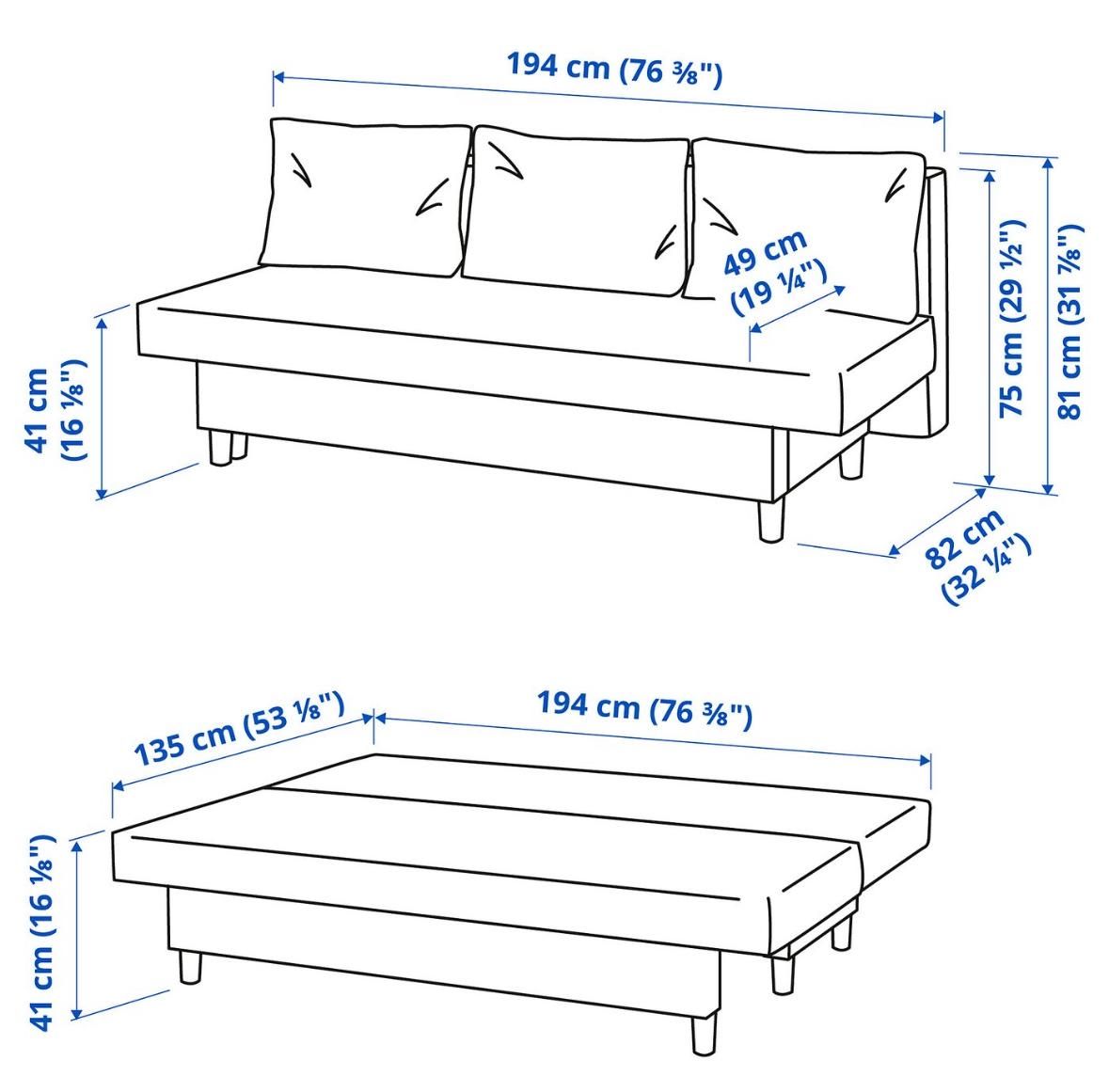 Ikea Divani: Canapé-lit gris clair – Usato da Genève venduto da amd_z25d 7