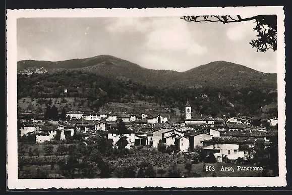 Cartoline postali: AK Arzo, Panorama aus der Vogelschau – Usato da Berlin venduto da bartko-reher