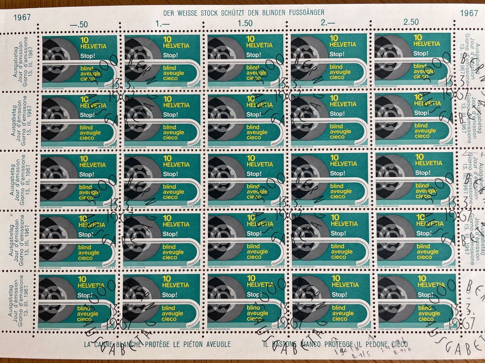 Tous les timbres: Feuille complète sans pli – D'occasion à Sonceboz-Sombeval par Comment2