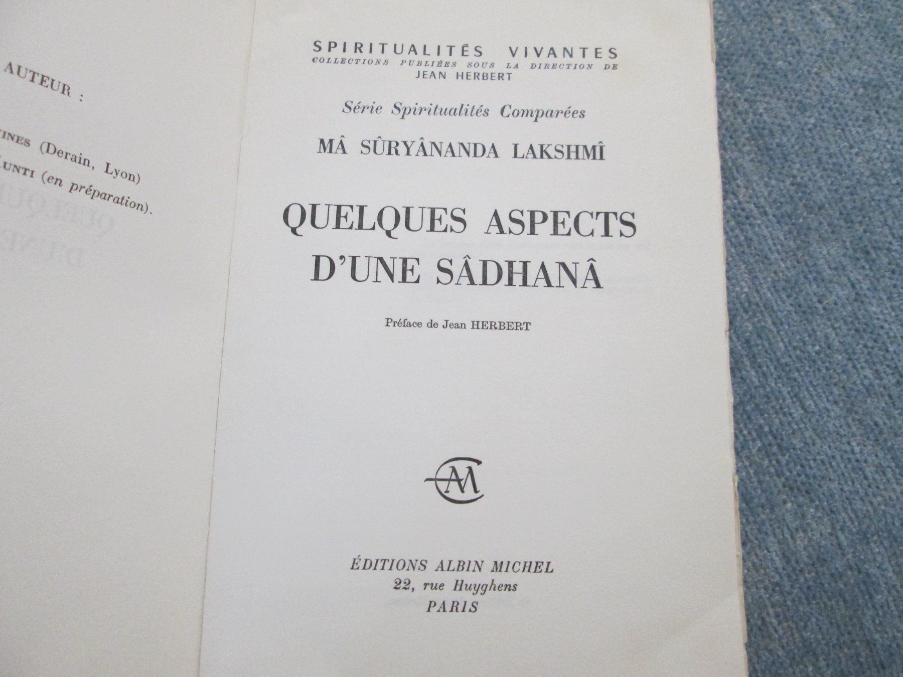 Libri: Quelques aspects d'une Sâdhanâ – Usato da Neuchâtel venduto da Dualseele 1