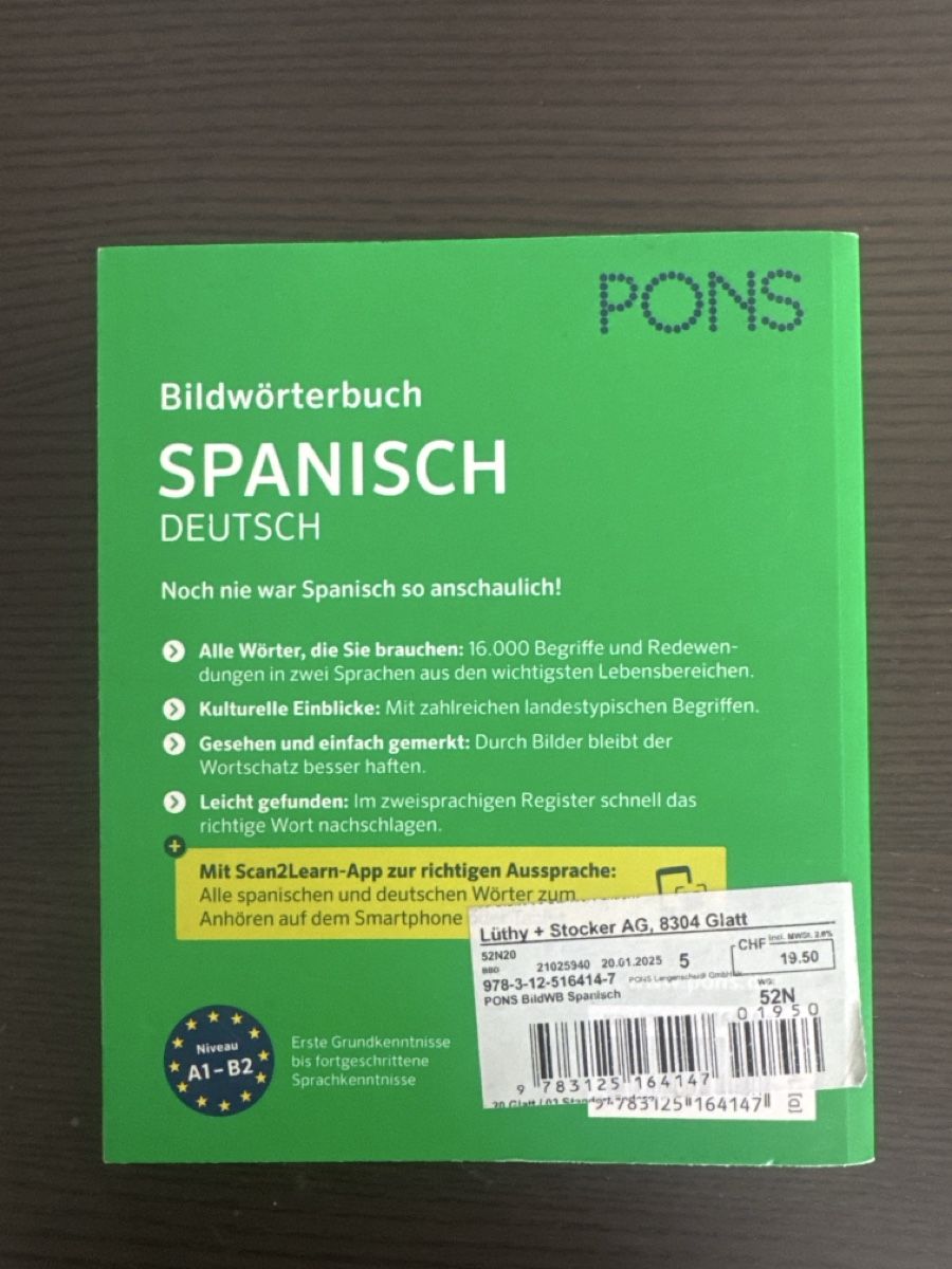 Bücher: PONS Bildwörterbuch Spanisch Deutsch – Gebraucht aus Winterthur von LegioXIII93 1