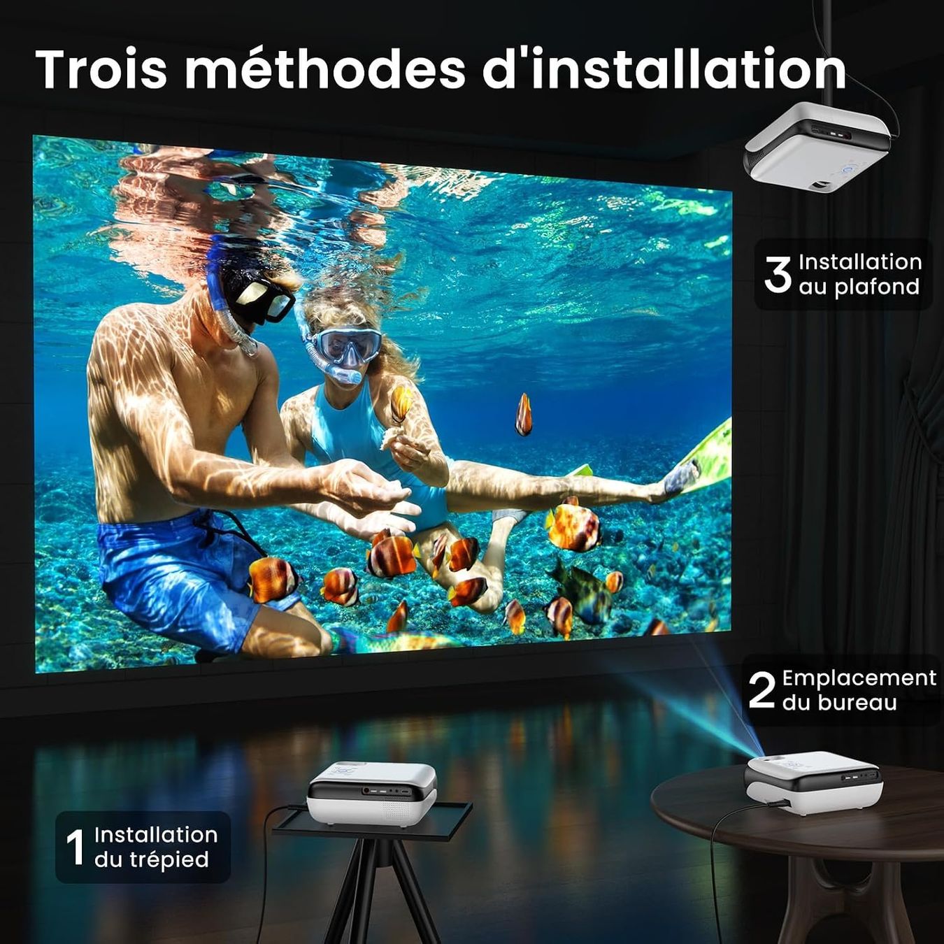 Proiettori: Mini Beamer 4K 1080P Full HD Bluetooth tragbar – Nuovo e nell'imballaggio originale da St. Gallen venduto da VerkaufsMaus50 7
