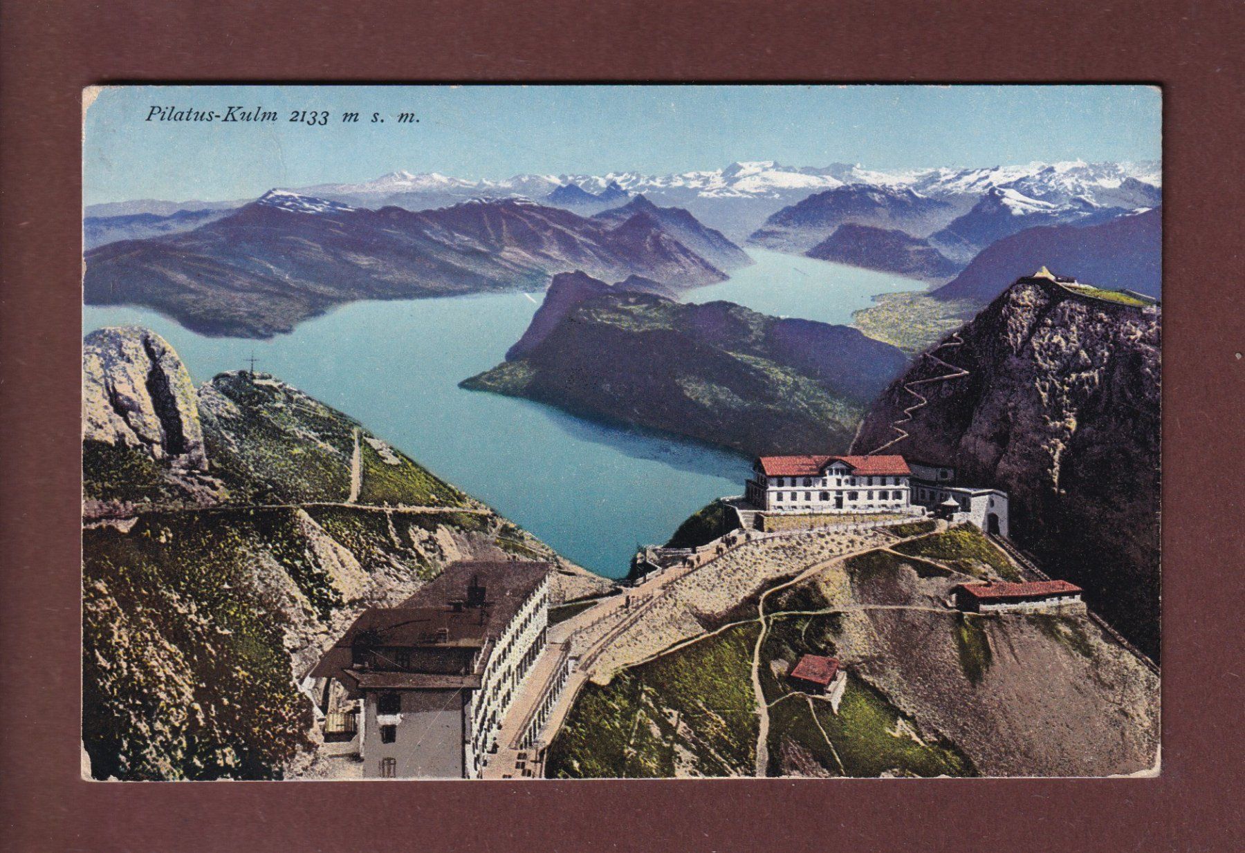 Cartoline postali: PILATUS-KULM - 1912 – Usato da Pully venduto da nicecards
