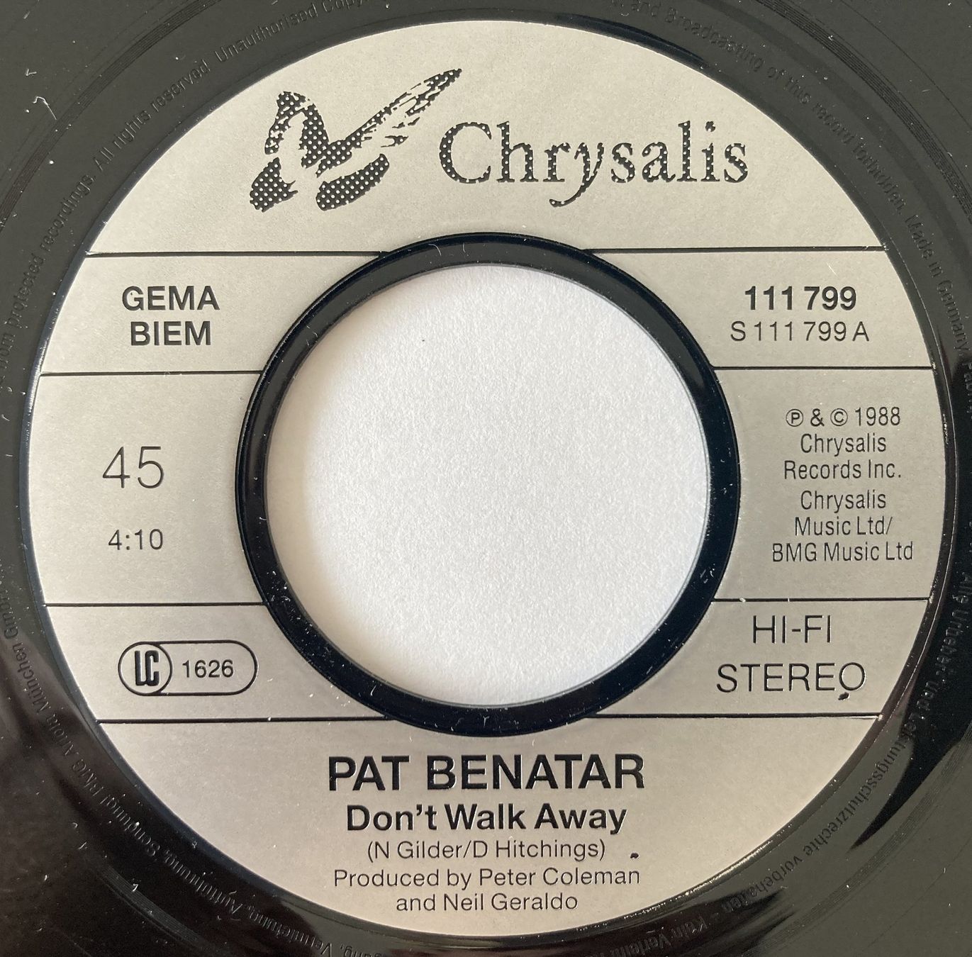Schallplatten: PAT BENATAR - DON'T WALK AWAY – Gebraucht aus Bottens von hotter-than-hell 2
