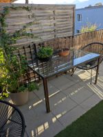 Glastisch Outdoor Rustikal Design geschweisst