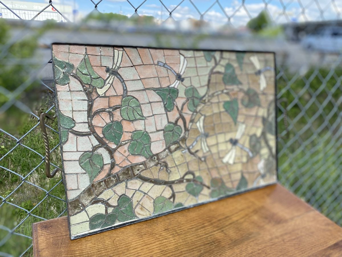 Piatti di portata: Mosaiktablett Jugendstil, Libellenmuster – Usato da Glattbrugg venduto da Pischte.Brockenhaus 1