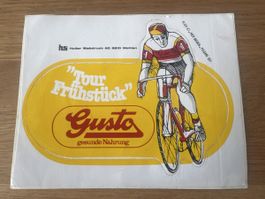 GUSTO Tour-Frühstück Vintage Abziehbild Radsport