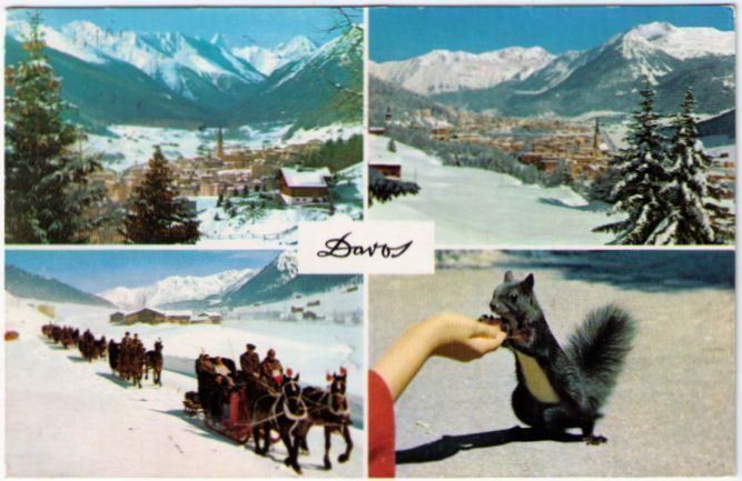 Ansichtskarten: Davos - 4 Bild Ak – Gebraucht aus Binningen von Mountainrider