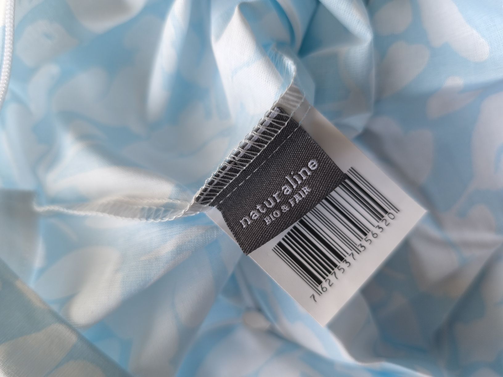 Bettwäsche: NEW Bio Cotton pillow case , floral light blue & white – Neu und originalverpackt aus Sursee von Re.joy 2