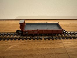 Minitrix 13671 Niederbordwagen mit aufsteck Rungen