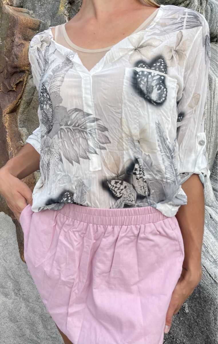 Camicette: Camicia decorato strass-Tg-M/L-chic e elegante – Nuovo (secondo la descrizione) da Gordevio venduto da LanaZimm 2
