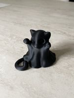 Halloween Black Cat Ghost Figurine - Cute & Spooky!