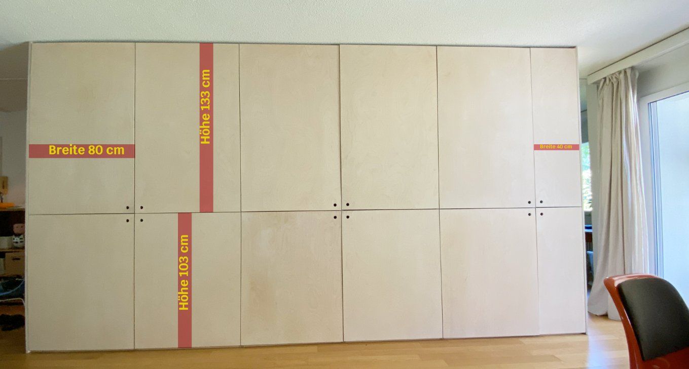 Armadi: Ikea Hack Einbauschrank im skandinavischen Stil aus Birke – Usato da Zürich venduto da anjuschke 1