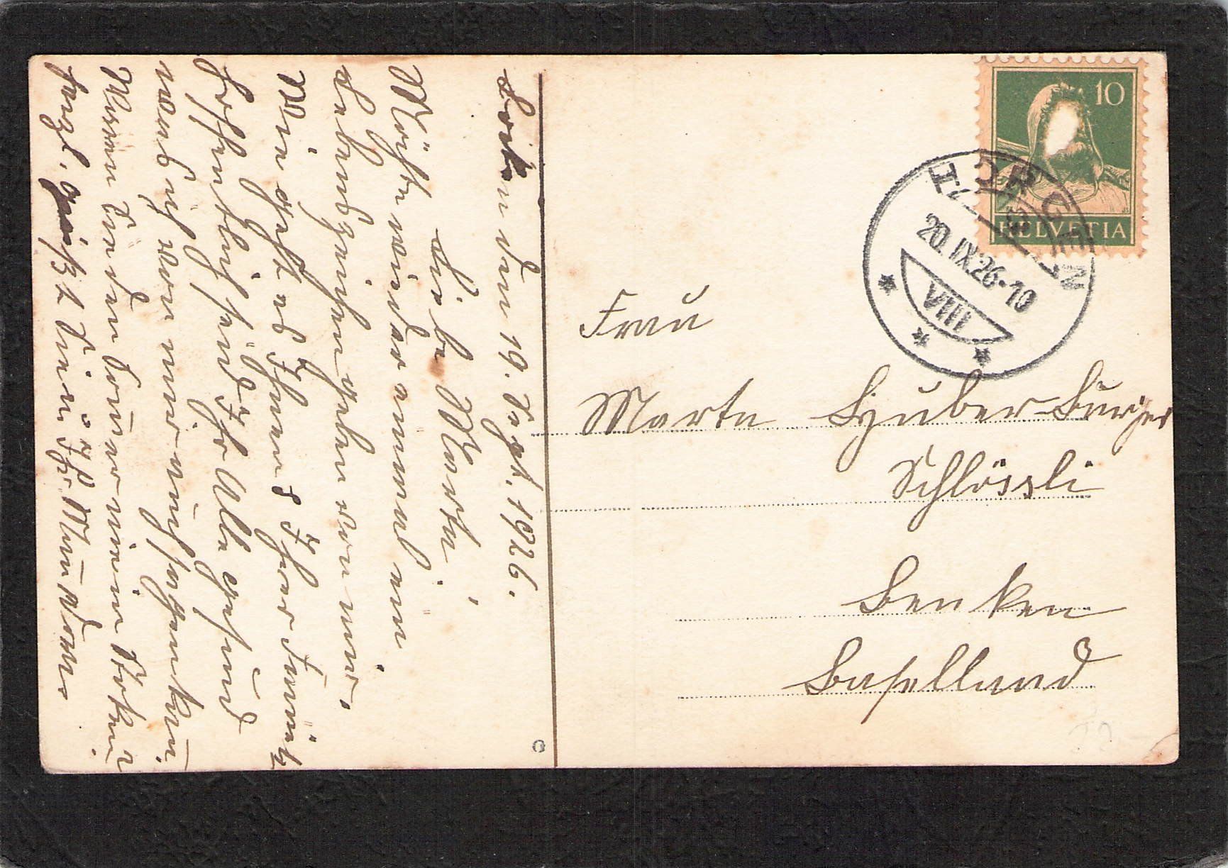 Ansichtskarten: Horgen ZH , Bocken , gel. 1926 – Gebraucht aus Reichenburg von ibiza18 1