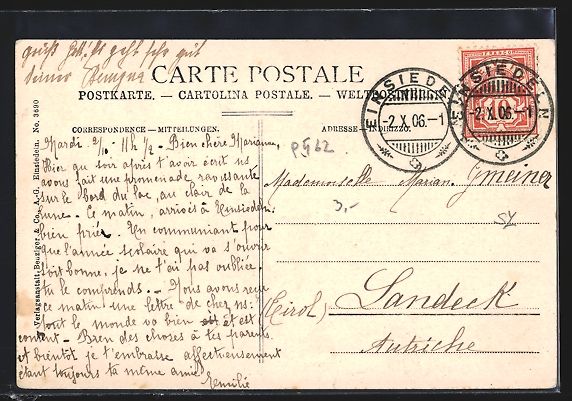 Cartes postales: AK Einsiedeln, Panorama und Mariabild – D'occasion à Berlin par bartko-reher 1