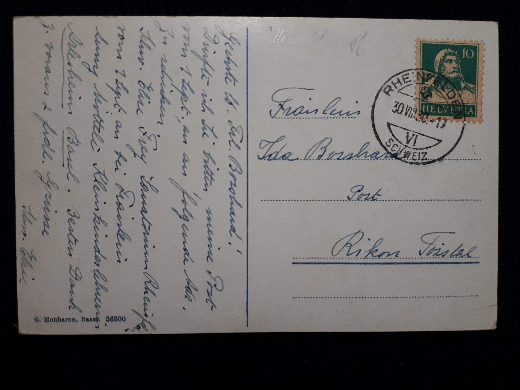 Ansichtskarten: RHEINFELDEN SANATORIUM - 1930 – Gebraucht aus Ponto Valentino von giorgia06 1