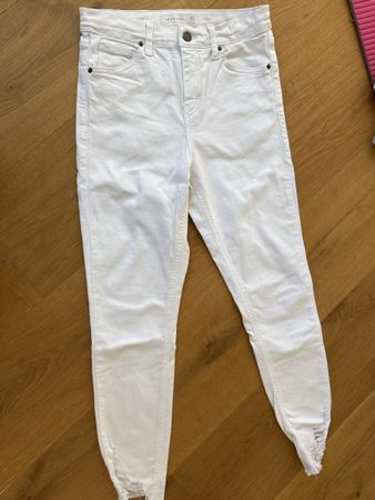 Topshop Jamie, weisse Jeans, Petite W28