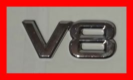 V8 V 8 Aufkleber Batch Aufkleber Chrom USA Auto Motor Audi