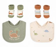 NEUWERTIG-Lätzchen & Söckchen Geschenkset – 4-teilig