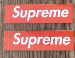 Lot de 2 autocollants Supreme neufs