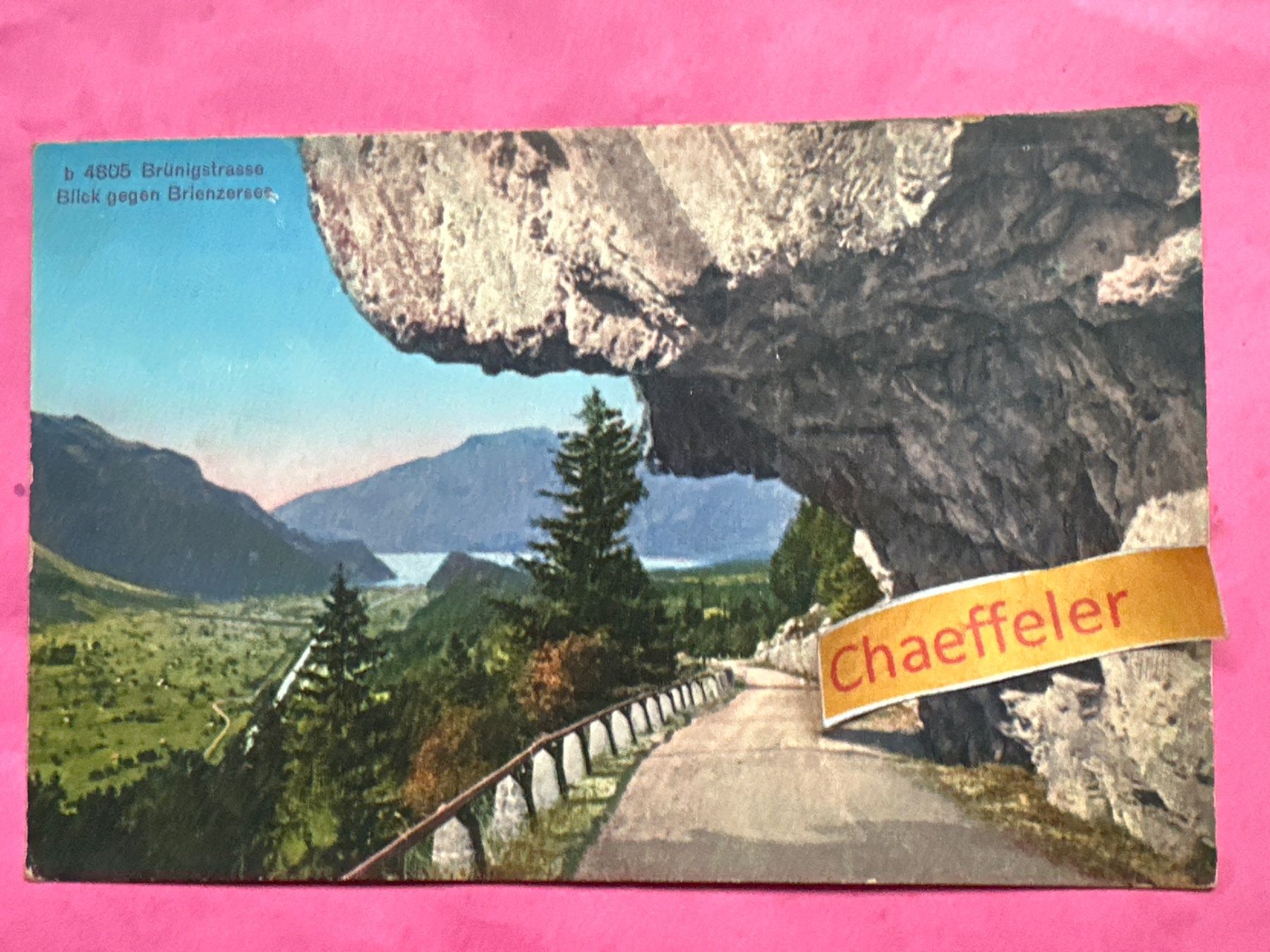 Cartoline postali: 1920 b 4805 Brünigstrasse. Blick auf Brienzersee – Usato da Zürich venduto da Chaeffeler