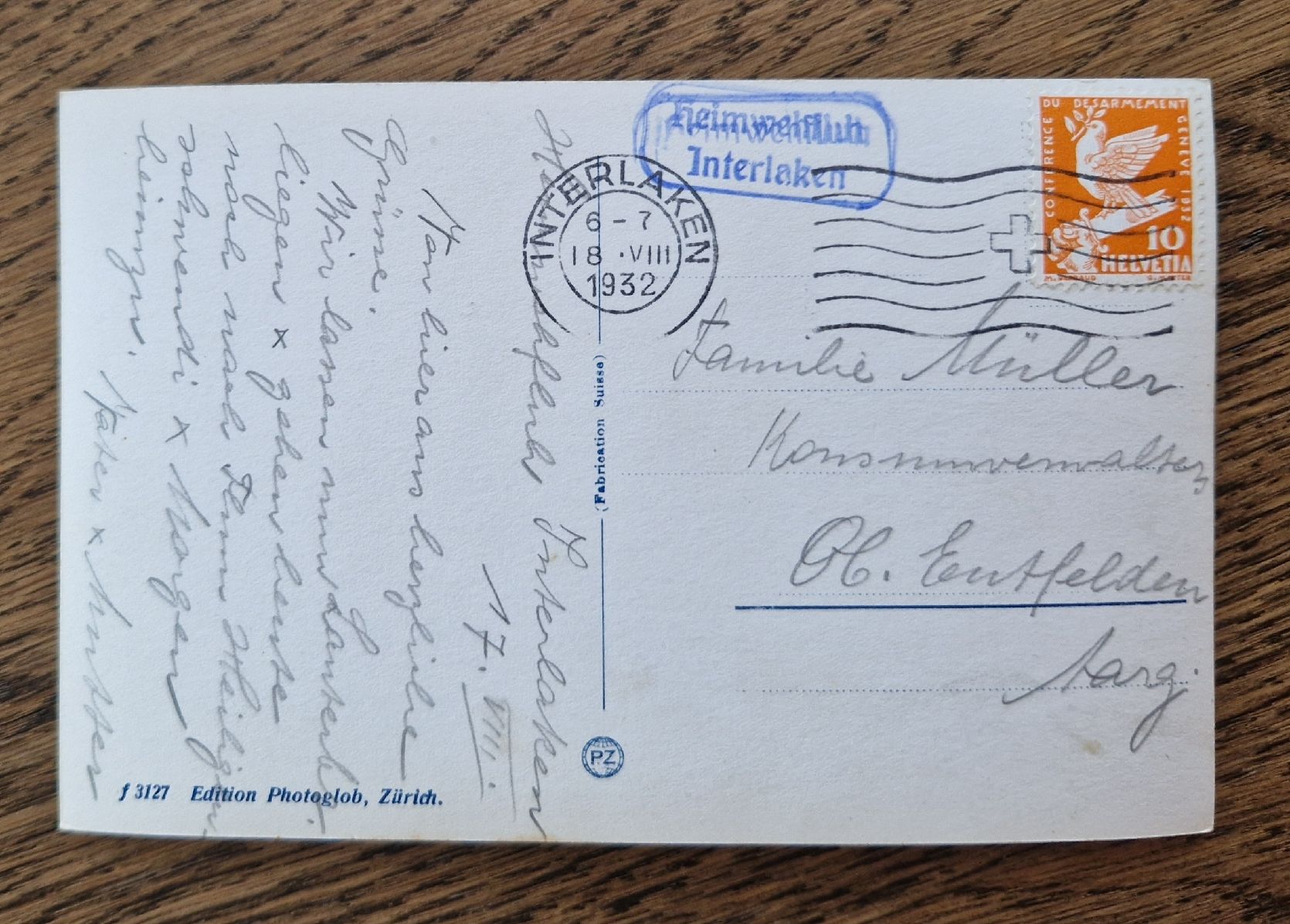 Cartes postales: Standseilbahn Heimwehfluh 1932 – D'occasion à Ebikon par Donar50 3