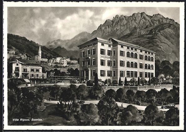Ansichtskarten: AK Sonvico, Villa Riposo, 1932 – Gebraucht aus Berlin von bartko-reher
