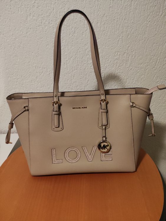 Beige michael kors online tasche