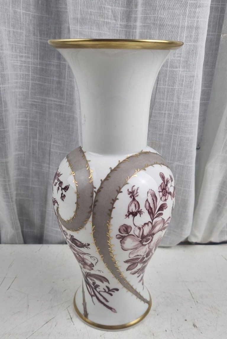 Thomas Vasen & Gefässe: Thomas Bavaria Vase von 1950 handbemalt – Gebraucht aus Flums von Flumsantik 3