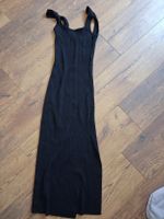 Rippstrick Kleid Schwarz Damen Grösse S