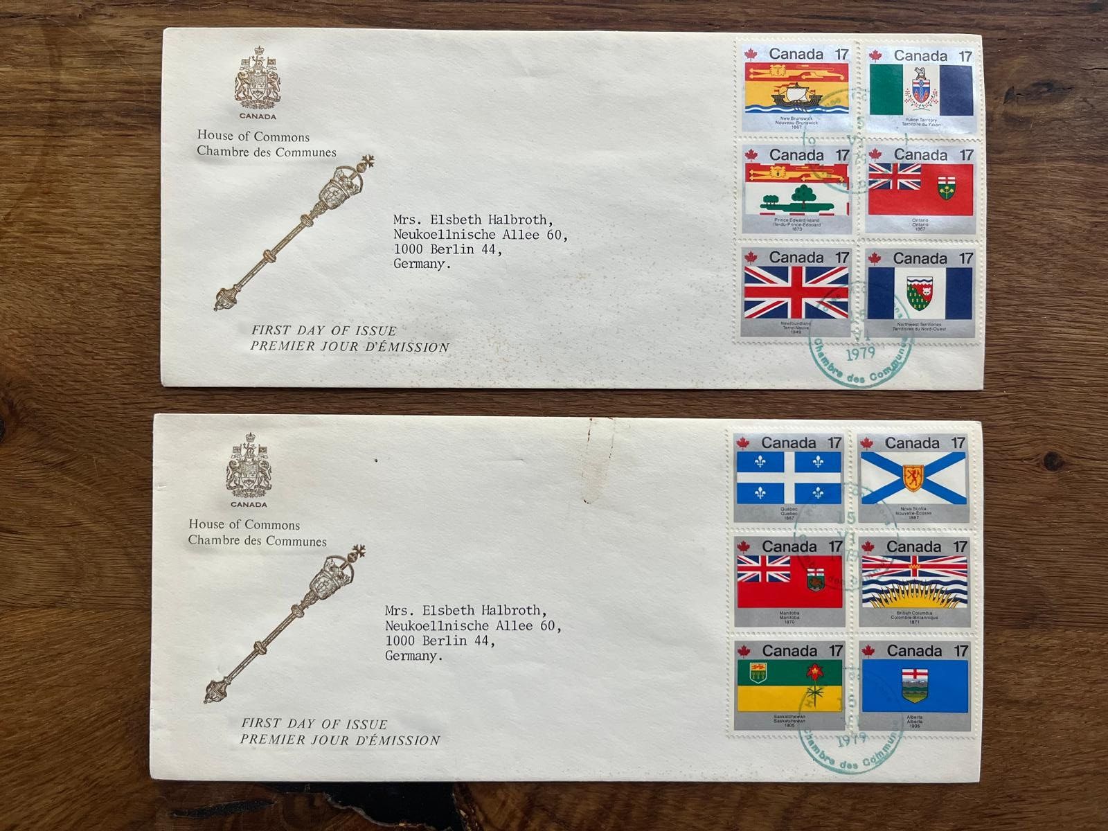 Alle Briefmarken: Kanada Briefmarken Ersttagsbriefe 1979 – Gebraucht aus Schlieren von mki_xfh9