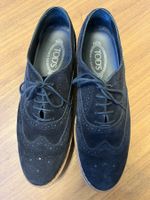 Tod’s Damen-Brogues aus schwarzem Veloursleder, Gr. 41