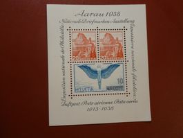 1938, BLOCK AARAU BRIEFMARKENAUSSTELLUNG, POSTFRISCH