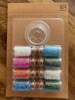 Bastelset Rocailles Perlen 8x10g + Nylonfaden